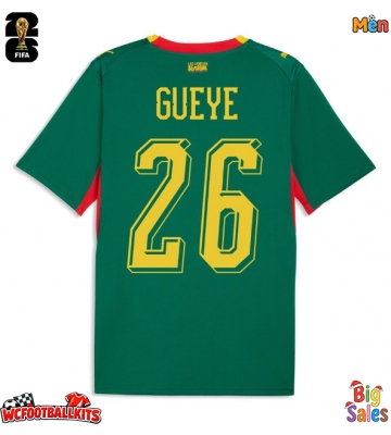 Senegal Pape Gueye #26 Replica Away Stadium Shirt World Cup 2026 Short Sleeve